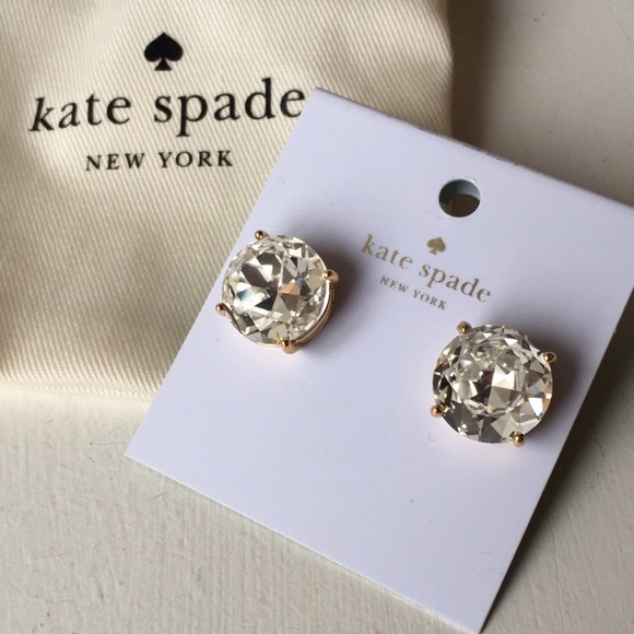 HP 8/1💟 Kate Spade Large Crystal Stud Earrings - Picture 2 of 8